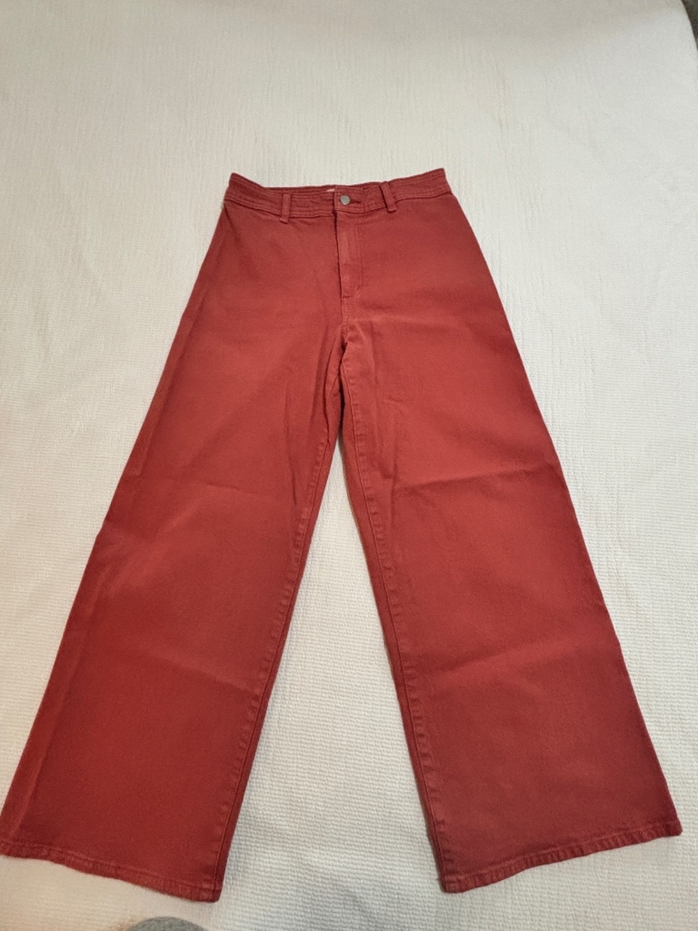 Universal Thread Rust High Rise Wide Leg Jeans Size 8